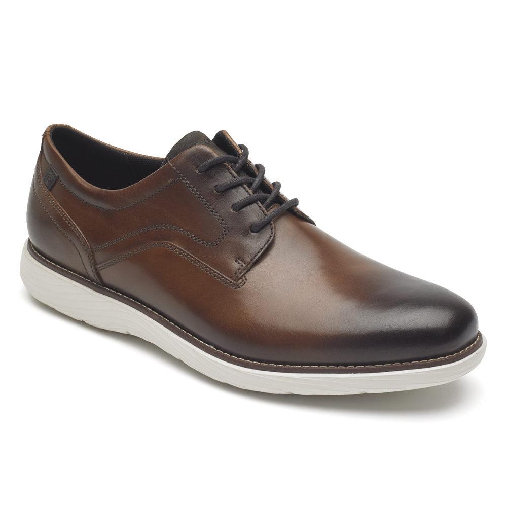 Rockport Mens Oxfords Brown - Garett Plain Toe - UK 975-NJFWCT